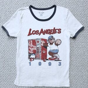 Brandy Melville Hailie Los Angeles Tee -90’s-Retro-ring-Tee-John Galt-Size OS